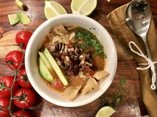 Kim Chicken Tortilla Soup Recipe | https://www.jackieunfiltered.com/kims-chicken-tortilla-soup-recipe/