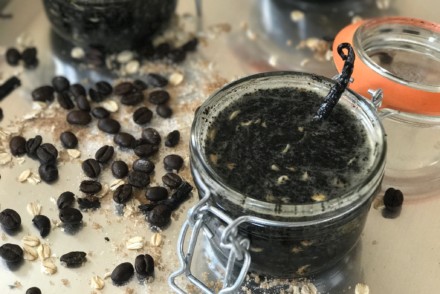 DIY Natural Coffee, Sugar Coconut Oil Exfoliating Scrub Recipe | www.jackieunfiltered.com